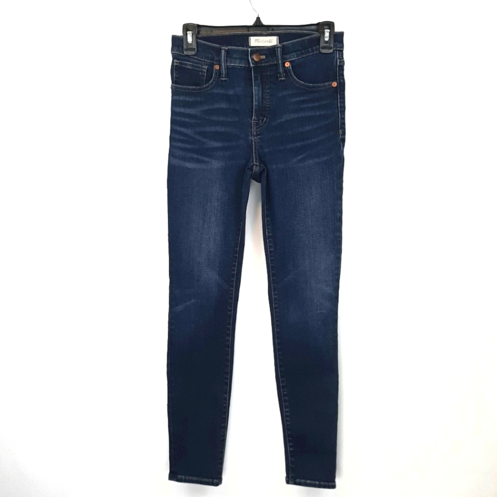MADEWELL Womens 9” High Rise Skinny Jeans Size 26 Dark Wash Classic Cotton Blend